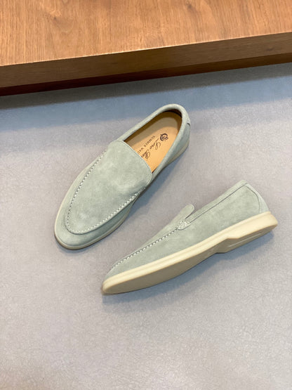 Loro Piana Unisex Suede Leather Loafers