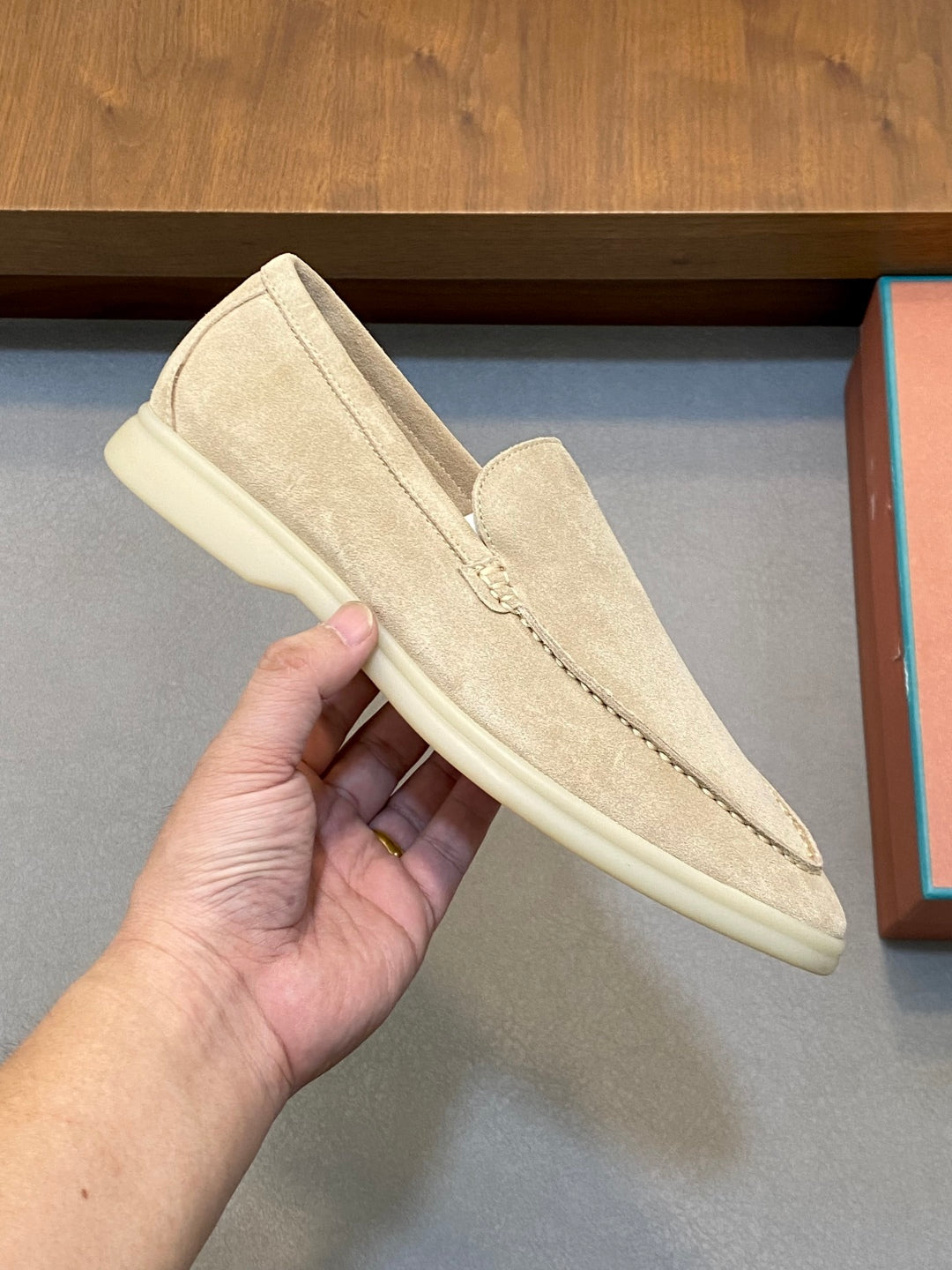 Loro Piana Unisex Suede Leather Loafers