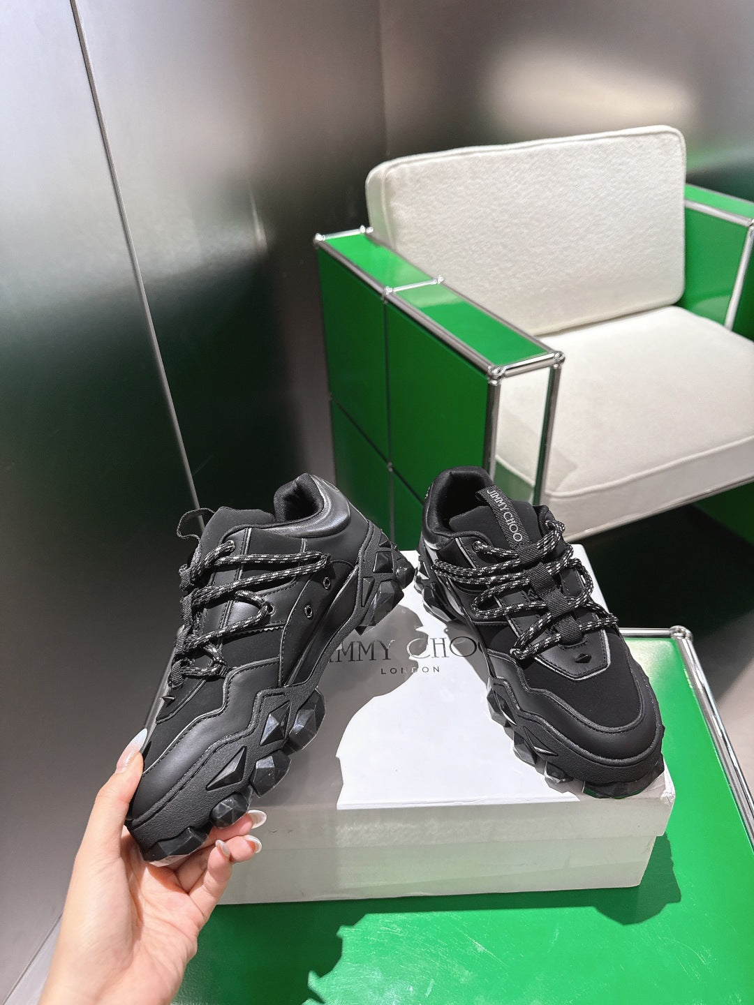 Jimmy Choo Diamond X II /M Series Dad Sneakers – 2025 Spring/Summer Collection