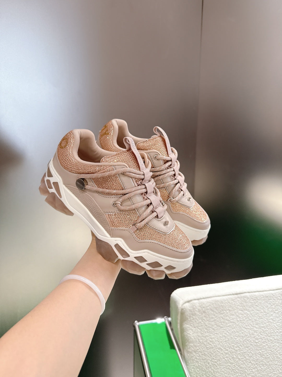 Jimmy Choo Diamond X II /M Series Dad Sneakers – 2025 Spring/Summer Collection