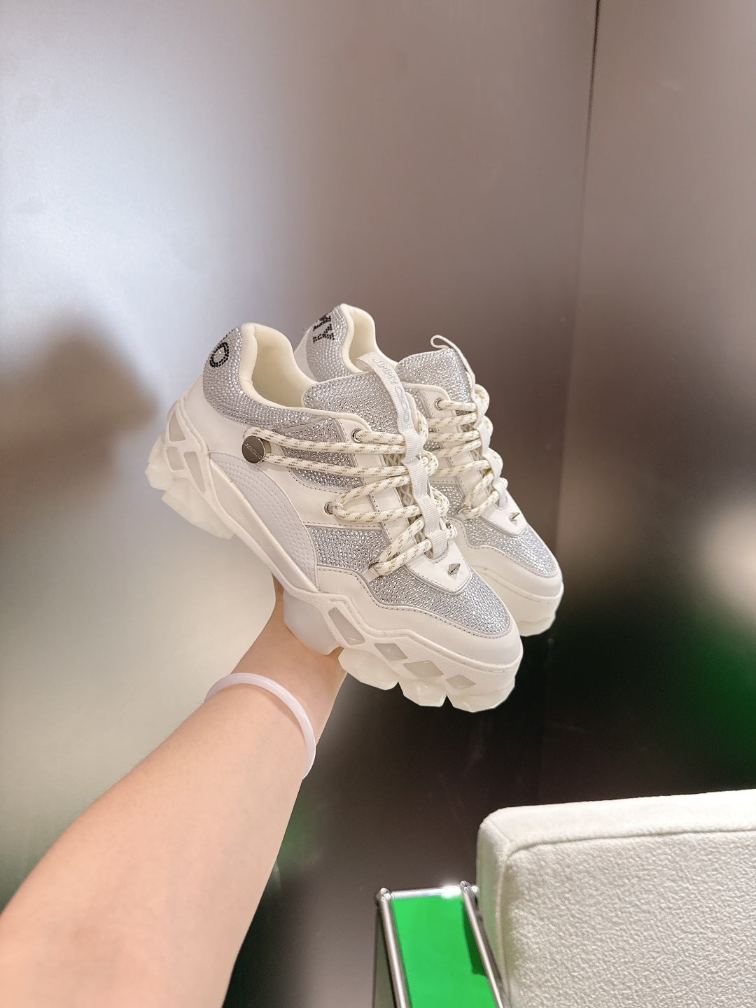 Jimmy Choo Diamond X II /M Series Dad Sneakers – 2025 Spring/Summer Collection