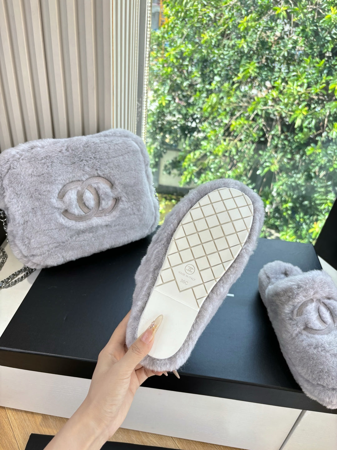 Chanel Wool Fur Slippers – 25FW