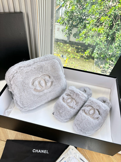 Chanel Wool Fur Slippers – 25FW