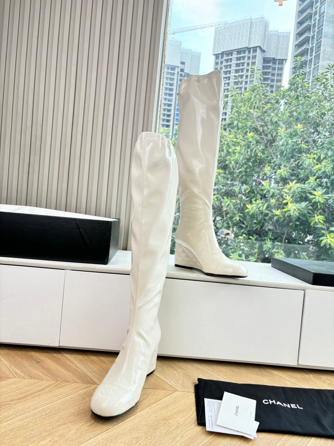 Chanel Patent Leather Combat Boots – Autumn/Winter Collection