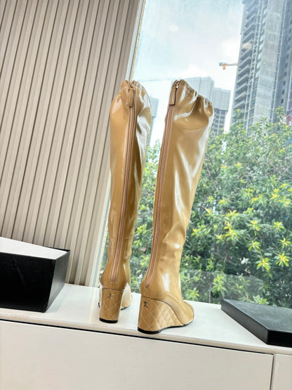 Chanel Patent Leather Combat Boots – Autumn/Winter Collection