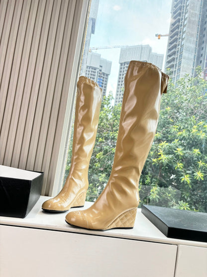 Chanel Patent Leather Combat Boots – Autumn/Winter Collection