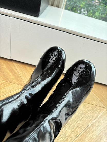 Chanel Patent Leather Combat Boots – Autumn/Winter Collection