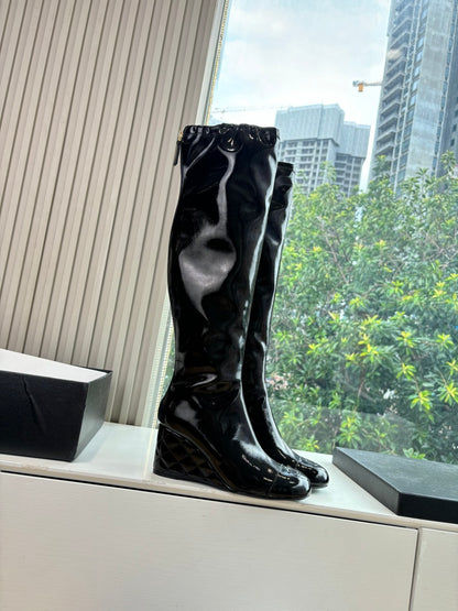 Chanel Patent Leather Combat Boots – Autumn/Winter Collection