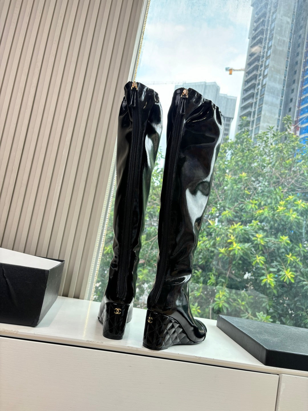 Chanel Patent Leather Combat Boots – Autumn/Winter Collection