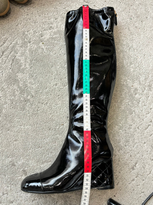 Chanel Patent Leather Combat Boots – Autumn/Winter Collection