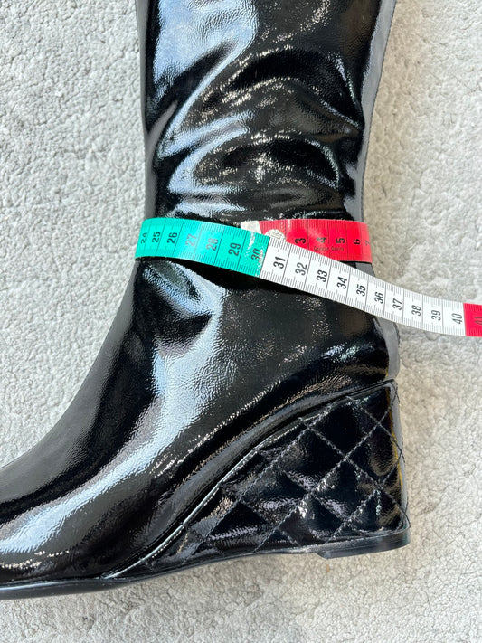 Chanel Patent Leather Combat Boots – Autumn/Winter Collection