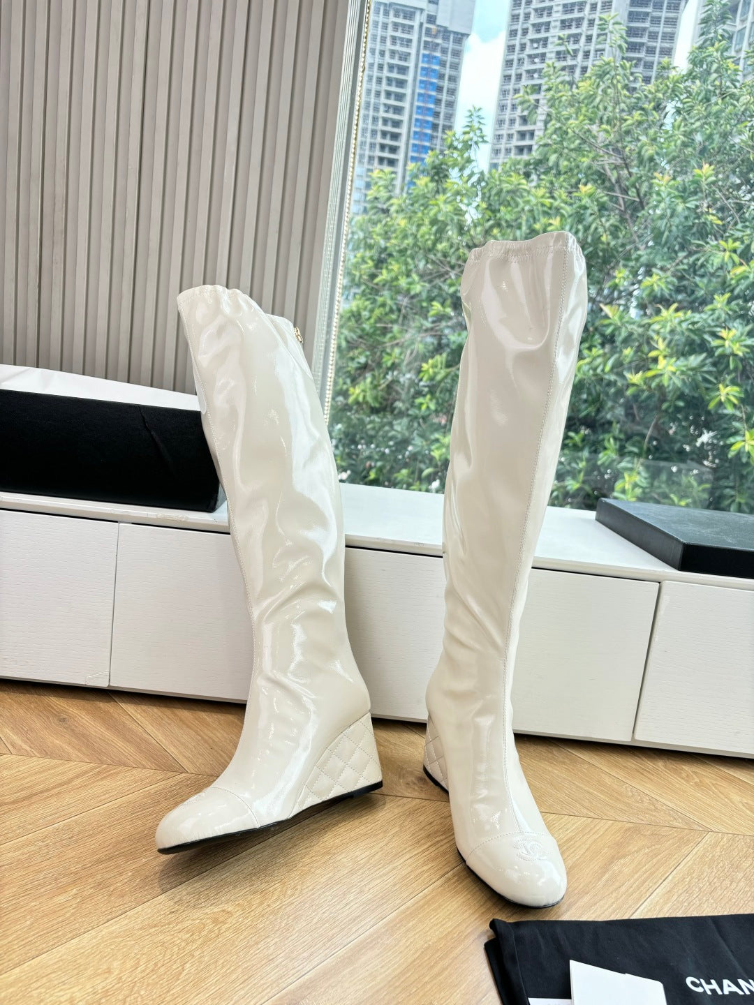 Chanel Patent Leather Combat Boots – Autumn/Winter Collection