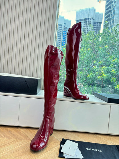 Chanel Patent Leather Combat Boots – Autumn/Winter Collection