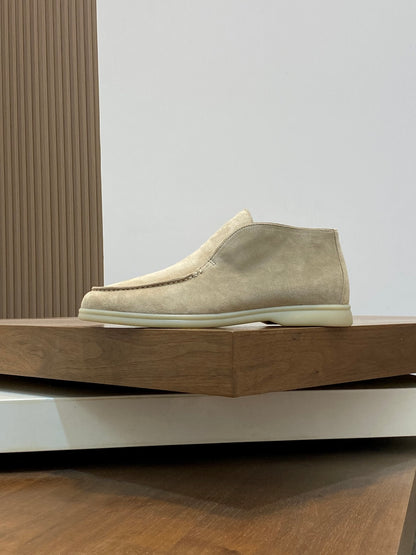Loro Piana Suede Leather Slip-On Loafers