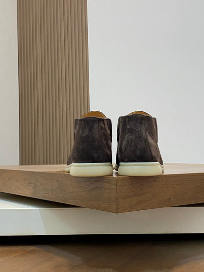 Loro Piana Suede Leather Slip-On Loafers