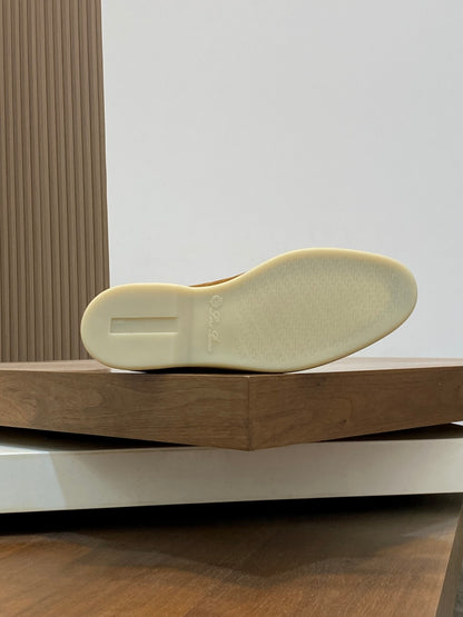 Loro Piana Suede Leather Slip-On Loafers