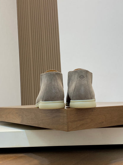 Loro Piana Suede Leather Slip-On Loafers