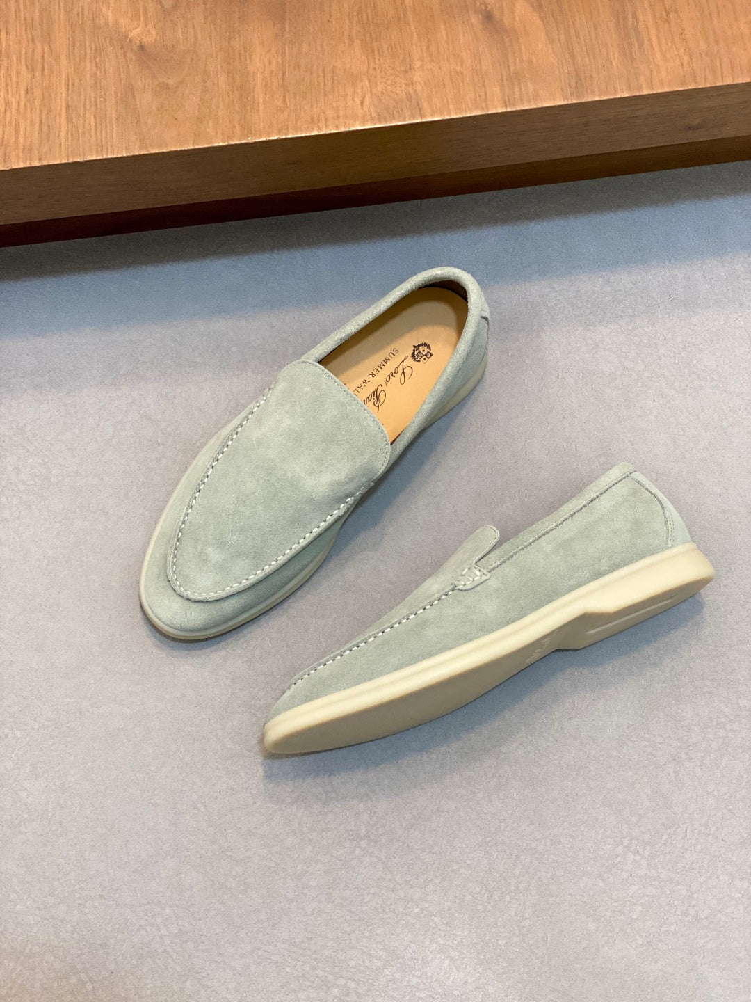 Loro Piana Suede Leather Slip-On Loafers