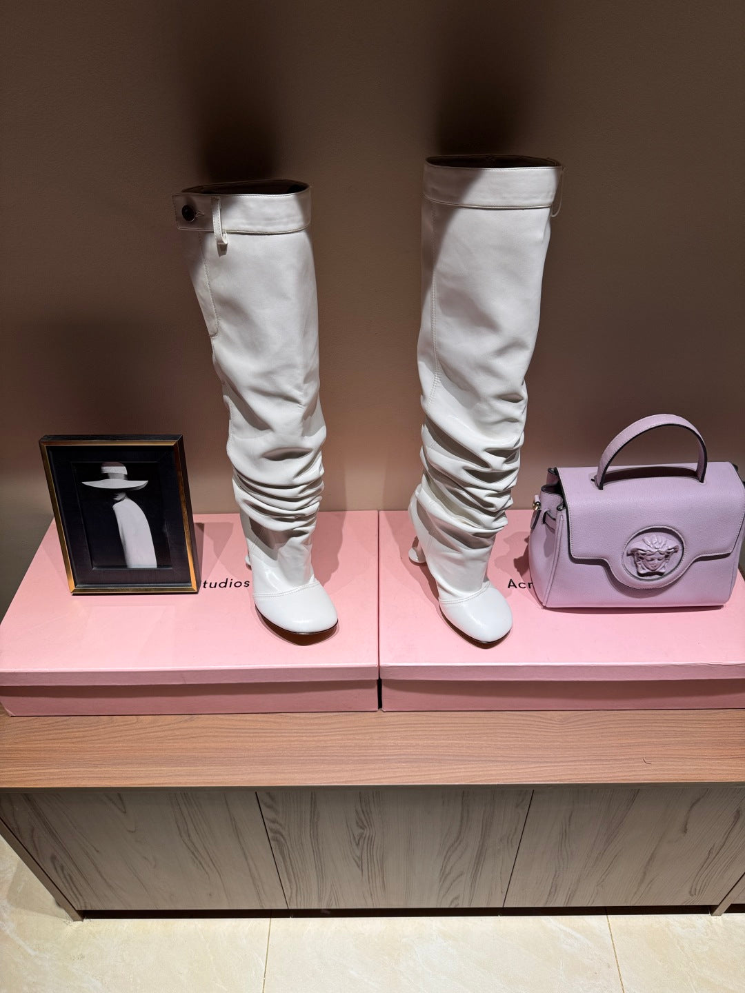 Loewe Classic Pleated Trouser Knee-High Boots