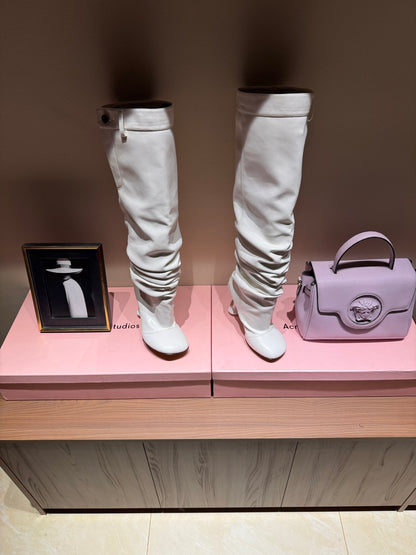 Loewe Classic Pleated Trouser Knee-High Boots