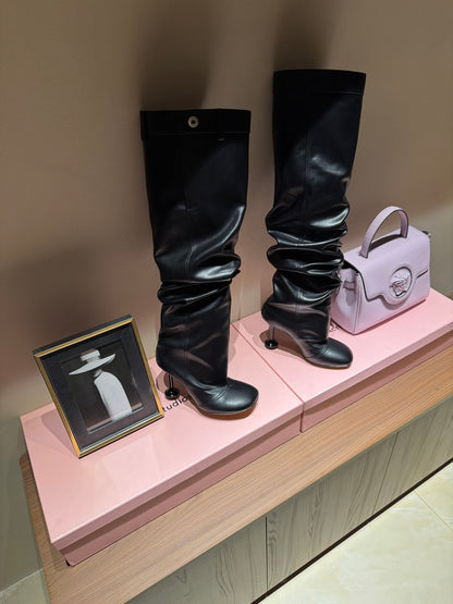 Loewe Classic Pleated Trouser Knee-High Boots