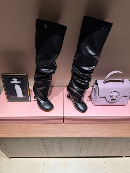 Loewe Classic Pleated Trouser Knee-High Boots