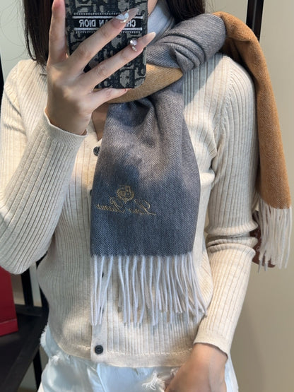 Loro Piana Plaid Wool Scarf