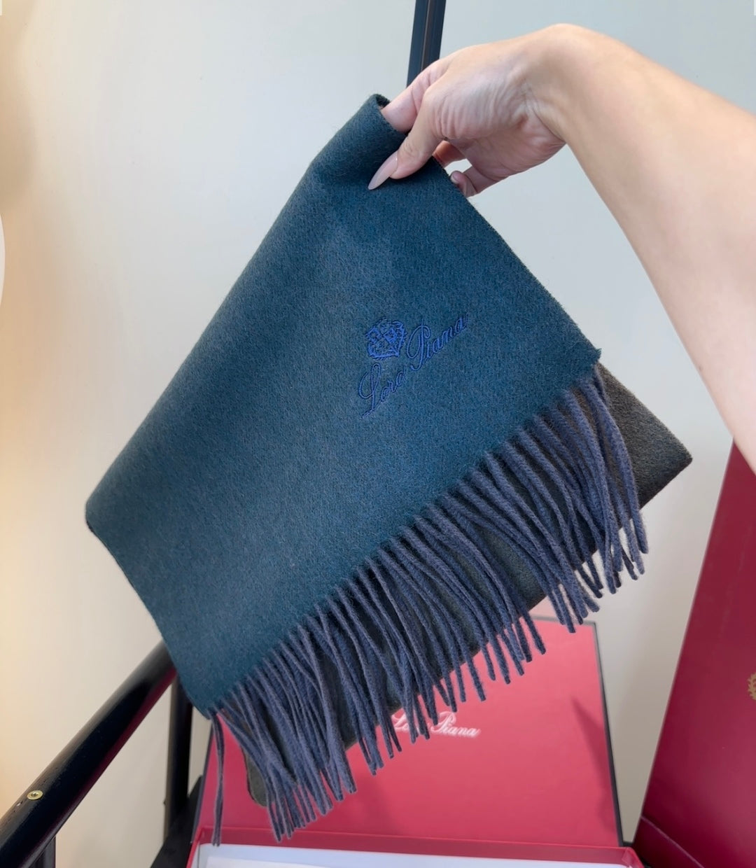 Loro Piana Plaid Wool Scarf