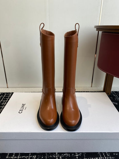 Celine Triomphe Equestrian Ankle Boots – 2025FW