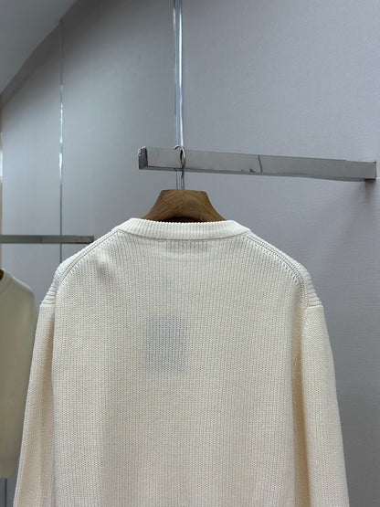 Louis Vuitton Logo Embroidered Knit Sweater