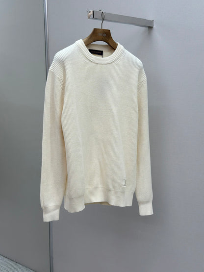 Louis Vuitton Logo Embroidered Knit Sweater