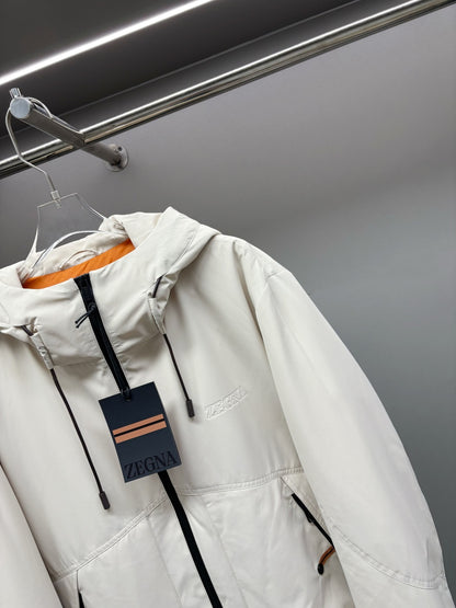 Zegna Letter Embossed Down Jacket