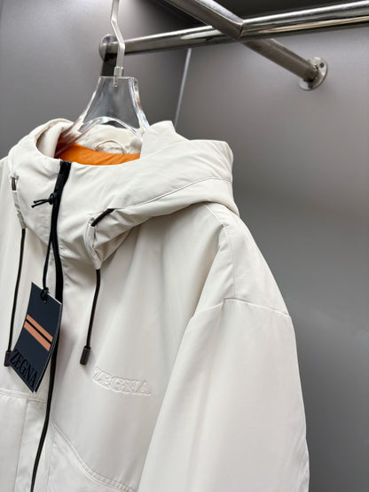 Zegna Letter Embossed Down Jacket