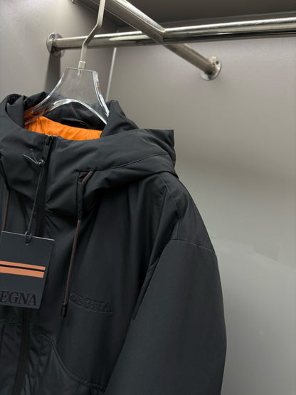 Zegna Letter Embossed Down Jacket