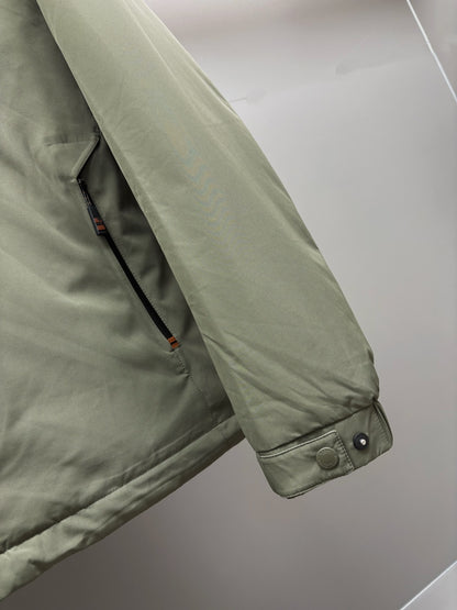 Zegna Letter Embroidered Down Jacket