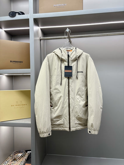 Zegna Letter Print Down Jacket
