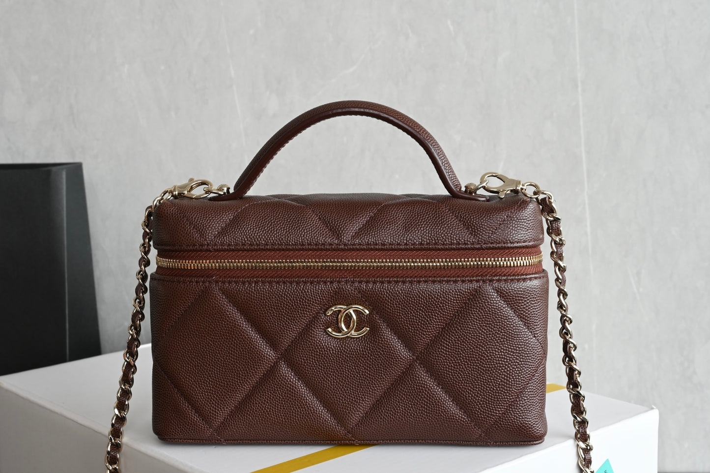Chanel 25K Large Quilted Lunchbox Shoulder Bag