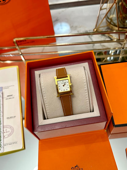 Hermès Small Square Quartz Wristwatch