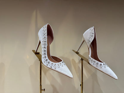 Aquazzura Butterfly Velvet Heeled Sandals – 2025 Spring/Summer Collection