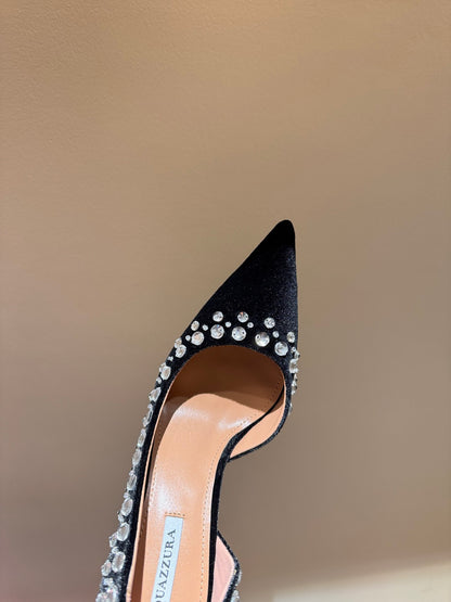 Aquazzura Butterfly Velvet Heeled Sandals – 2025 Spring/Summer Collection
