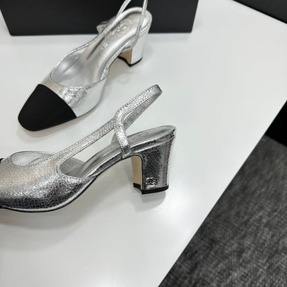 Chanel Classic Two-Tone Slingback Shoes