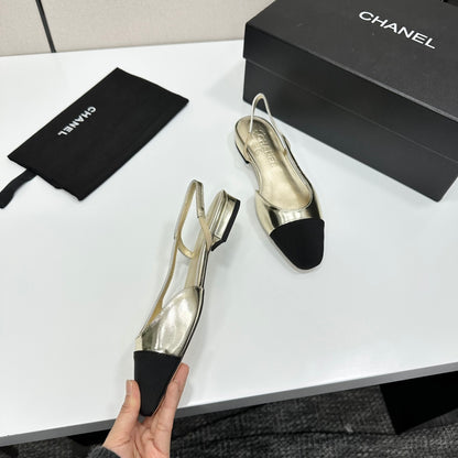 Chanel Classic Two-Tone Slingback Shoes