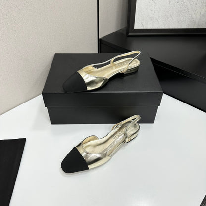 Chanel Classic Two-Tone Slingback Shoes