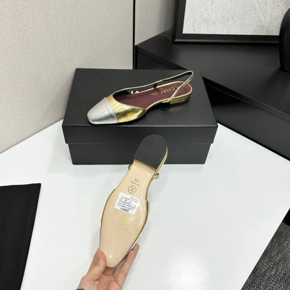 Chanel Classic Two-Tone Slingback Shoes