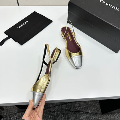 Chanel Classic Two-Tone Slingback Shoes