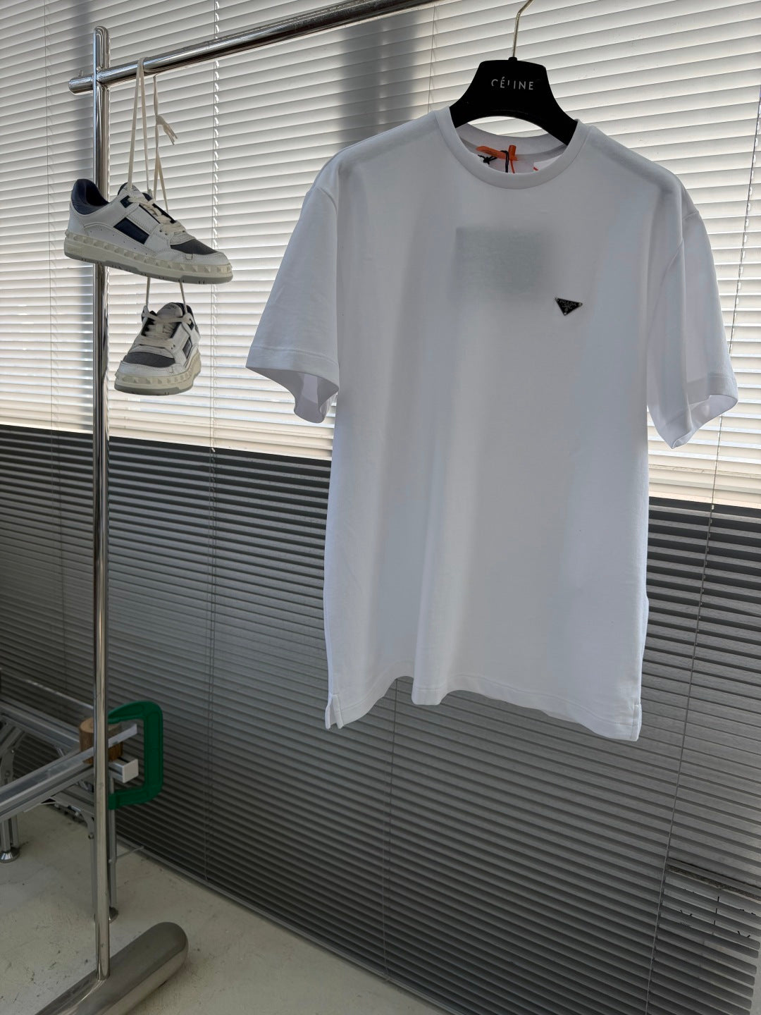 Prada Triangle Logo Short-Sleeve T-Shirt