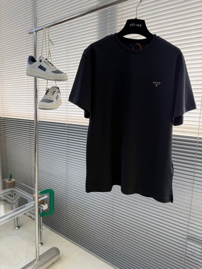 Prada Triangle Logo Short-Sleeve T-Shirt