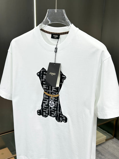 Fendi Logo and Graphic Cotton T-Shirt – 2026SS