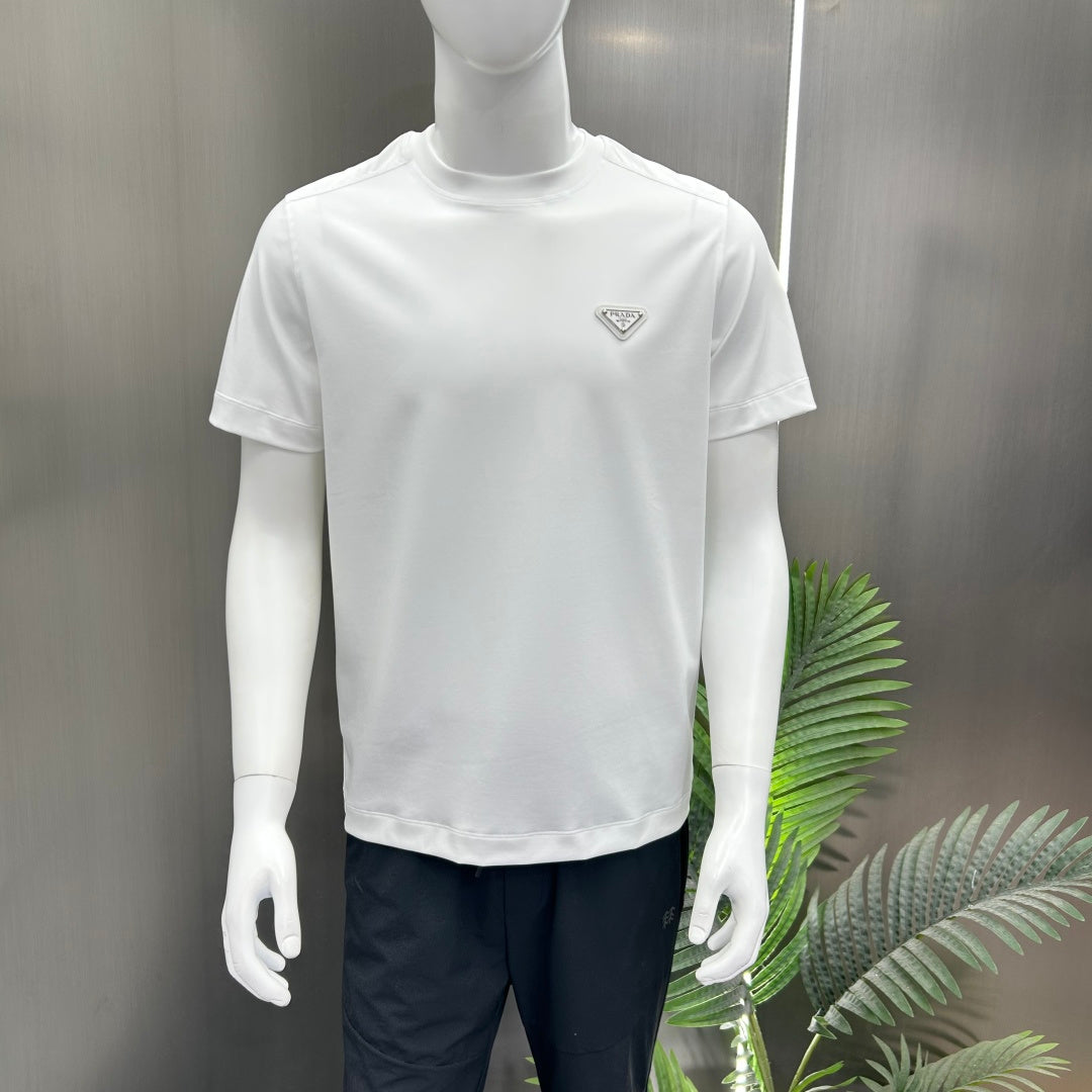Prada 3D Logo High-Count Cotton T-Shirt – 2026SS