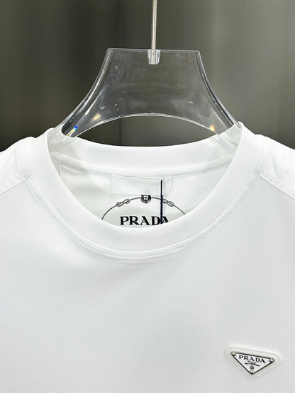 Prada 3D Logo High-Count Cotton T-Shirt – 2026SS